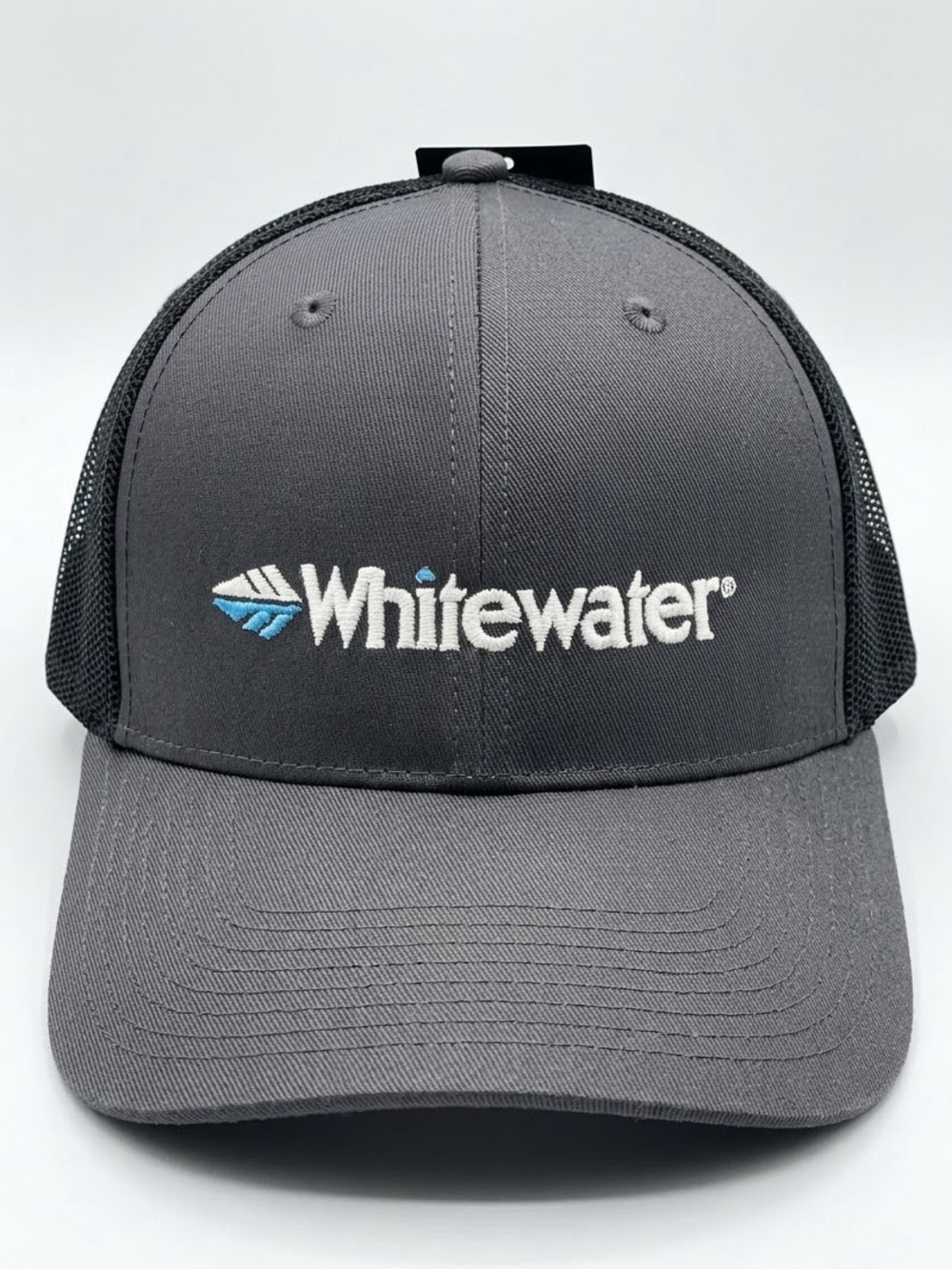 Charcoal and Black Whitewater Twill Trucker Hat